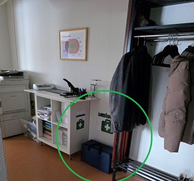 Ny placering av sjukvårdsväskan