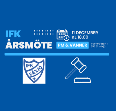 Inför Årsmötet om en vecka!