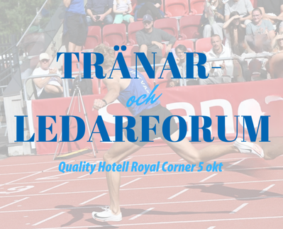 Tränar- och ledarforum 5 oktober!